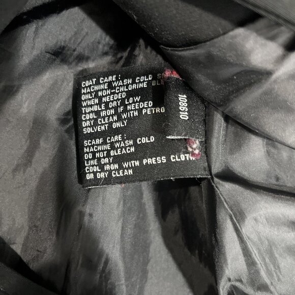 London Fog Rain Coat Womens Sz L Black Mid Length All Weather Velvet Cuff Trench - Picture 5 of 9